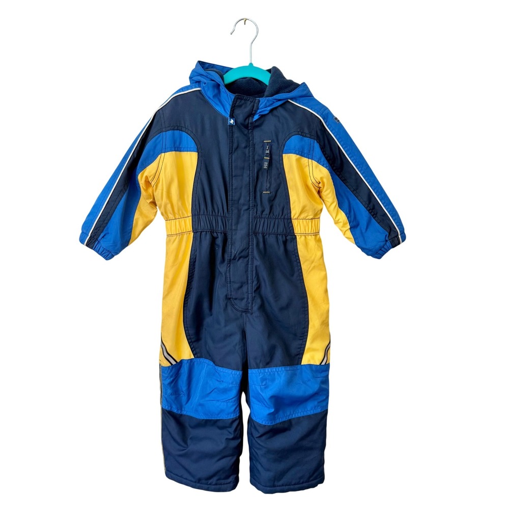 Vintage Old Navy Colorblock Hooded One Piece Snow Suit 2T